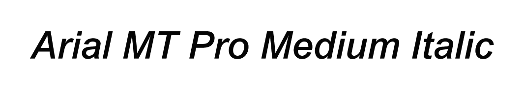 Arial MT Pro Medium Italic