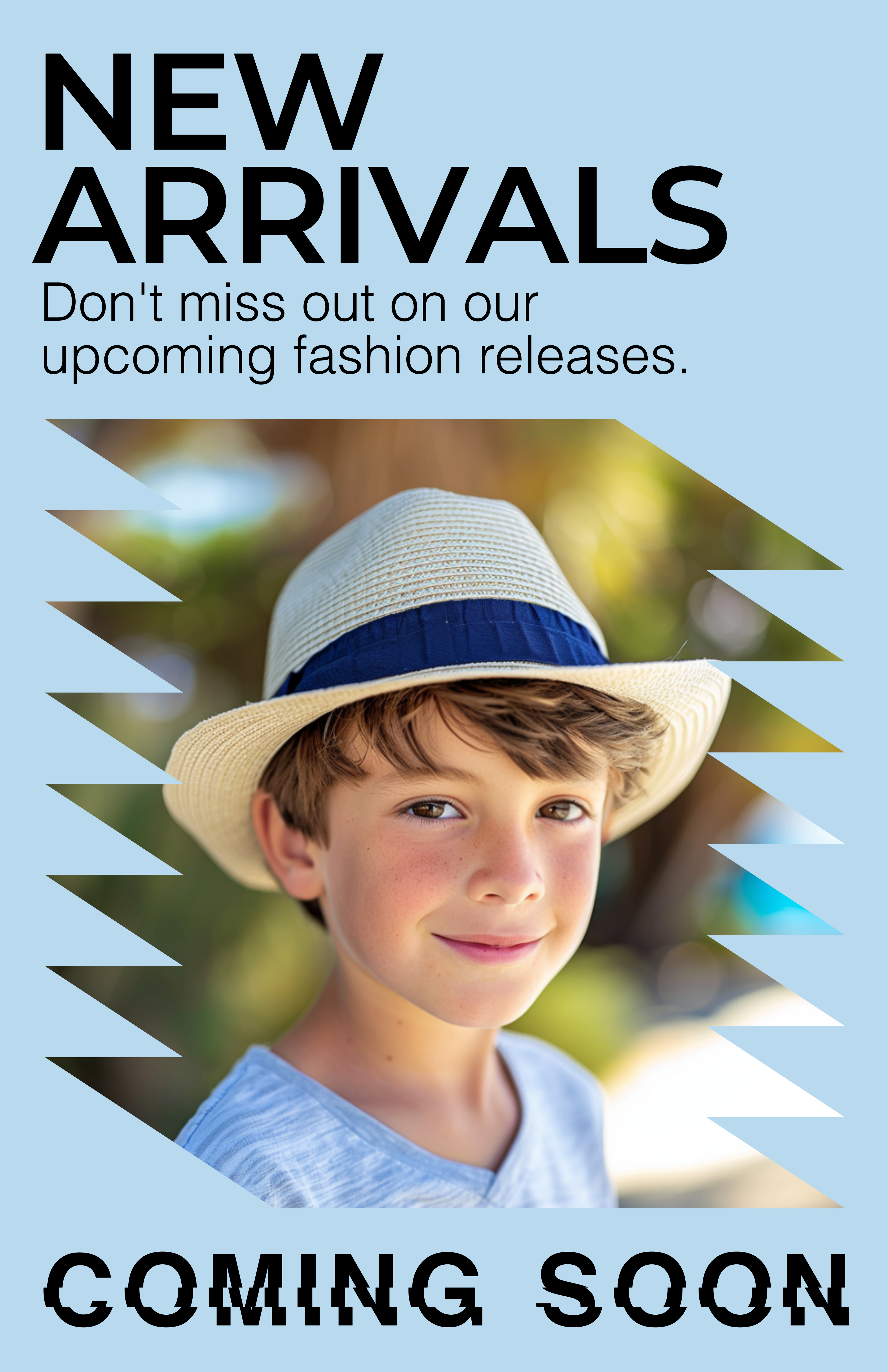 Template Stylish New Arrivals Poster in Blue