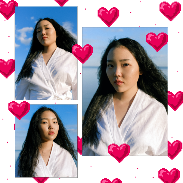 Template Vibrant Love Themed Photo Collage Poster