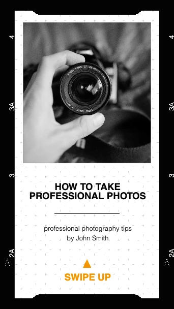 Template Black and White Chic Photography Ad