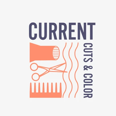 Template Trendy Coral Hair Salon Advertisement Poster