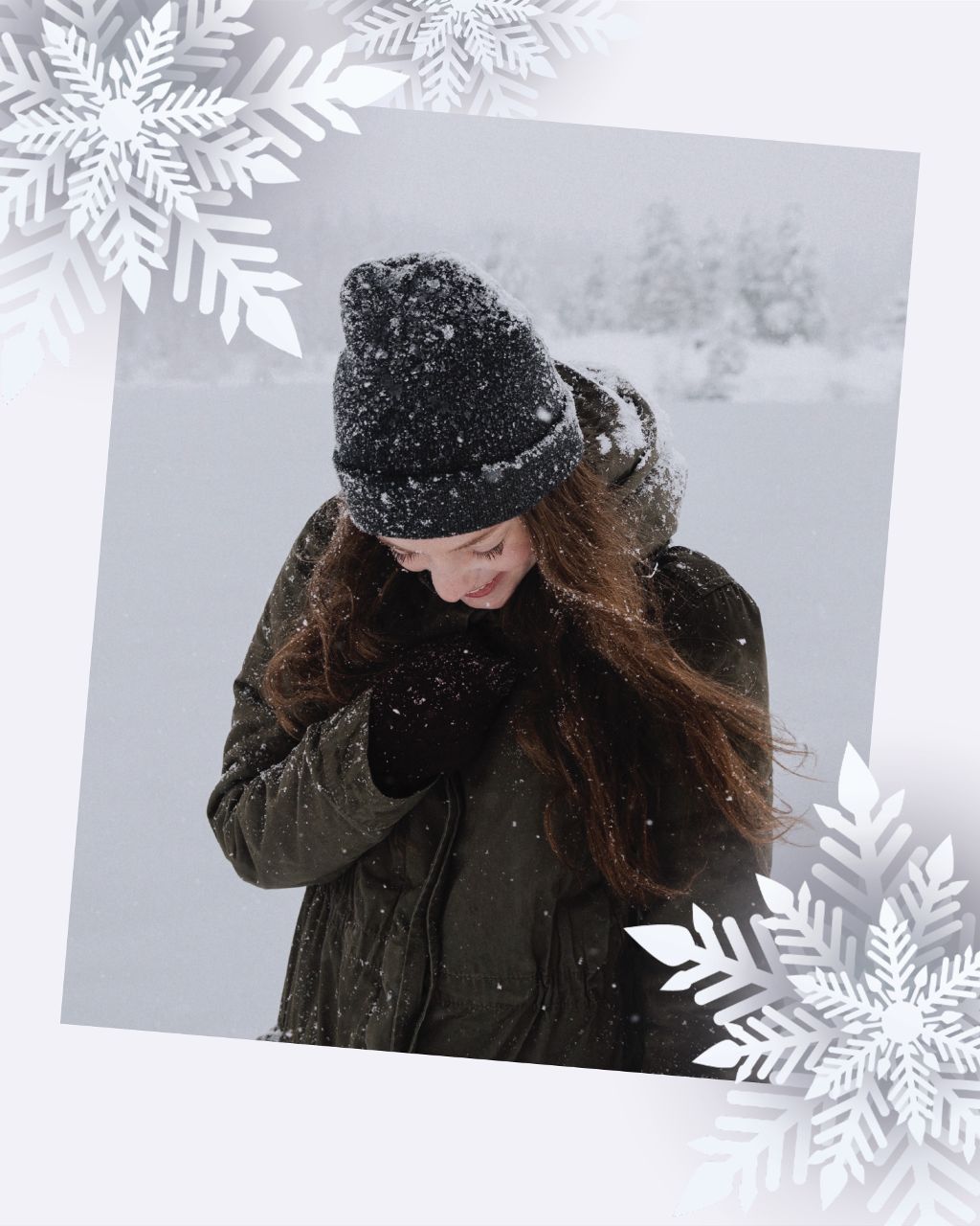 Template Winter Wonderland Snowflakes Poster Design