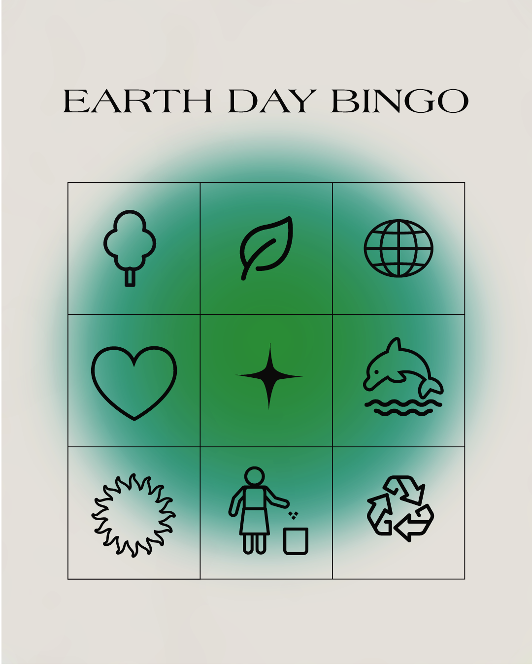 Template Engaging Earth Day Bingo Poster Design