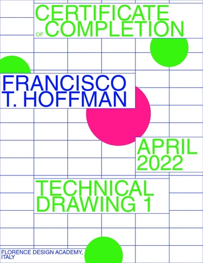 Template Bright Blue and Green Certificate Template Poster