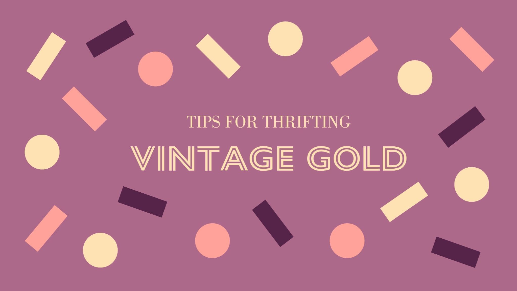 Chic Plum Vintage Gold Thrifting Poster