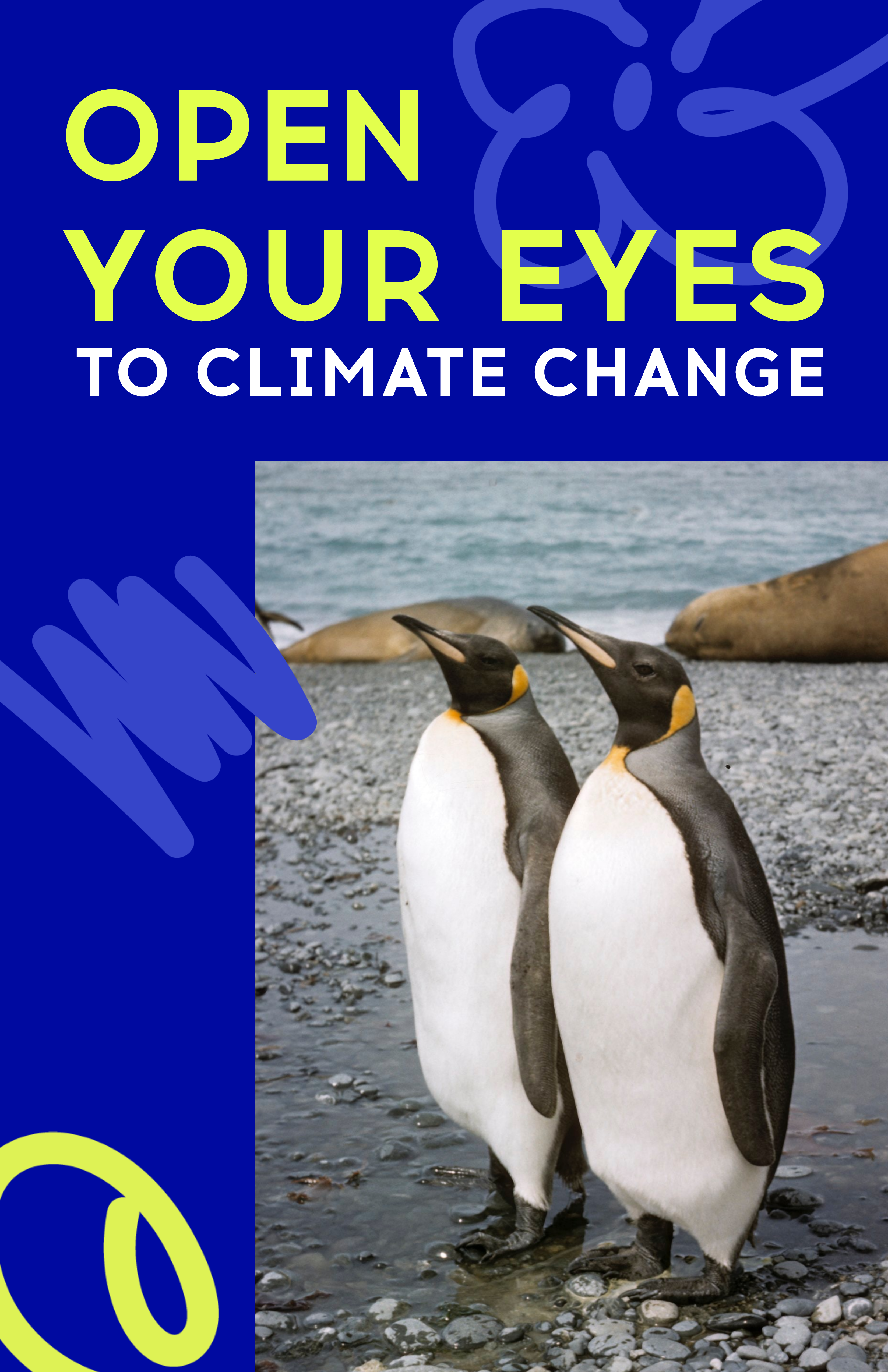 Royal Blue Climate Change Awareness Poster