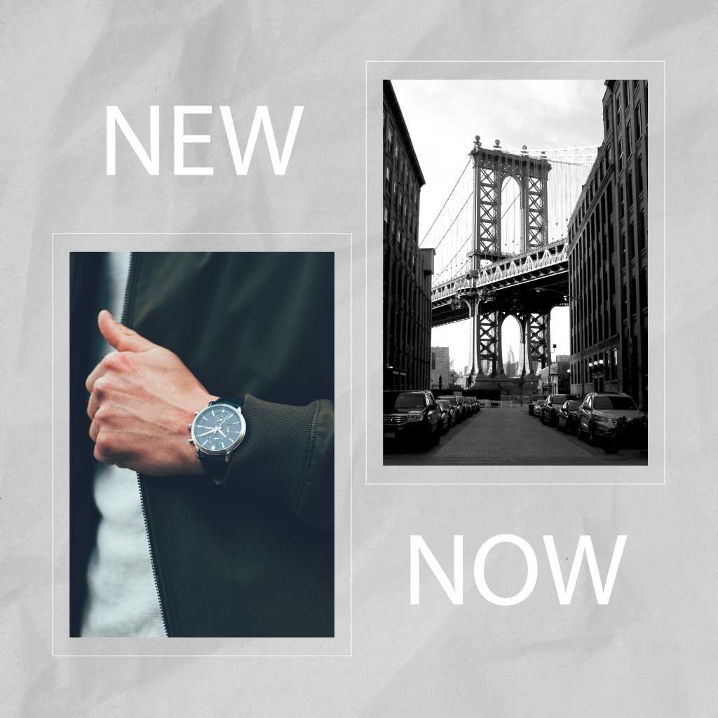 Sleek Gray Timepiece Advertisement Poster