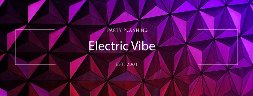 Template Electric Vibe Purple Party Planner Poster