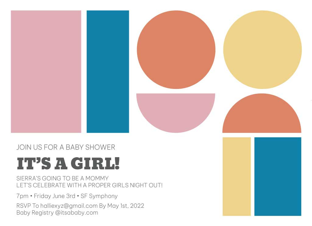 Template Chic Pink and Blue Baby Shower Invitation Post