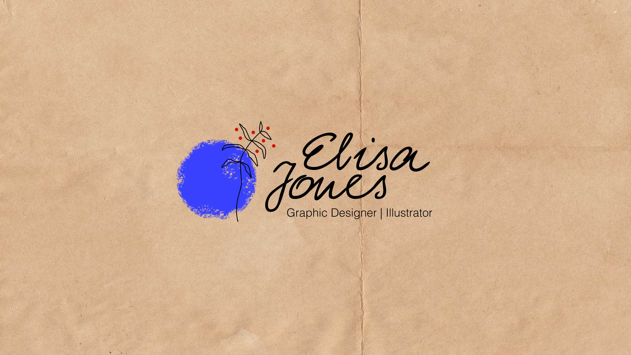 Elegant Blue Personal Brand Postcard Design