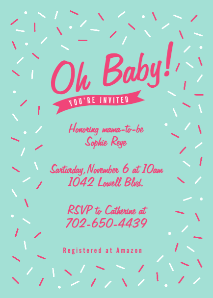 Charming Pink Baby Shower Invitation Poster