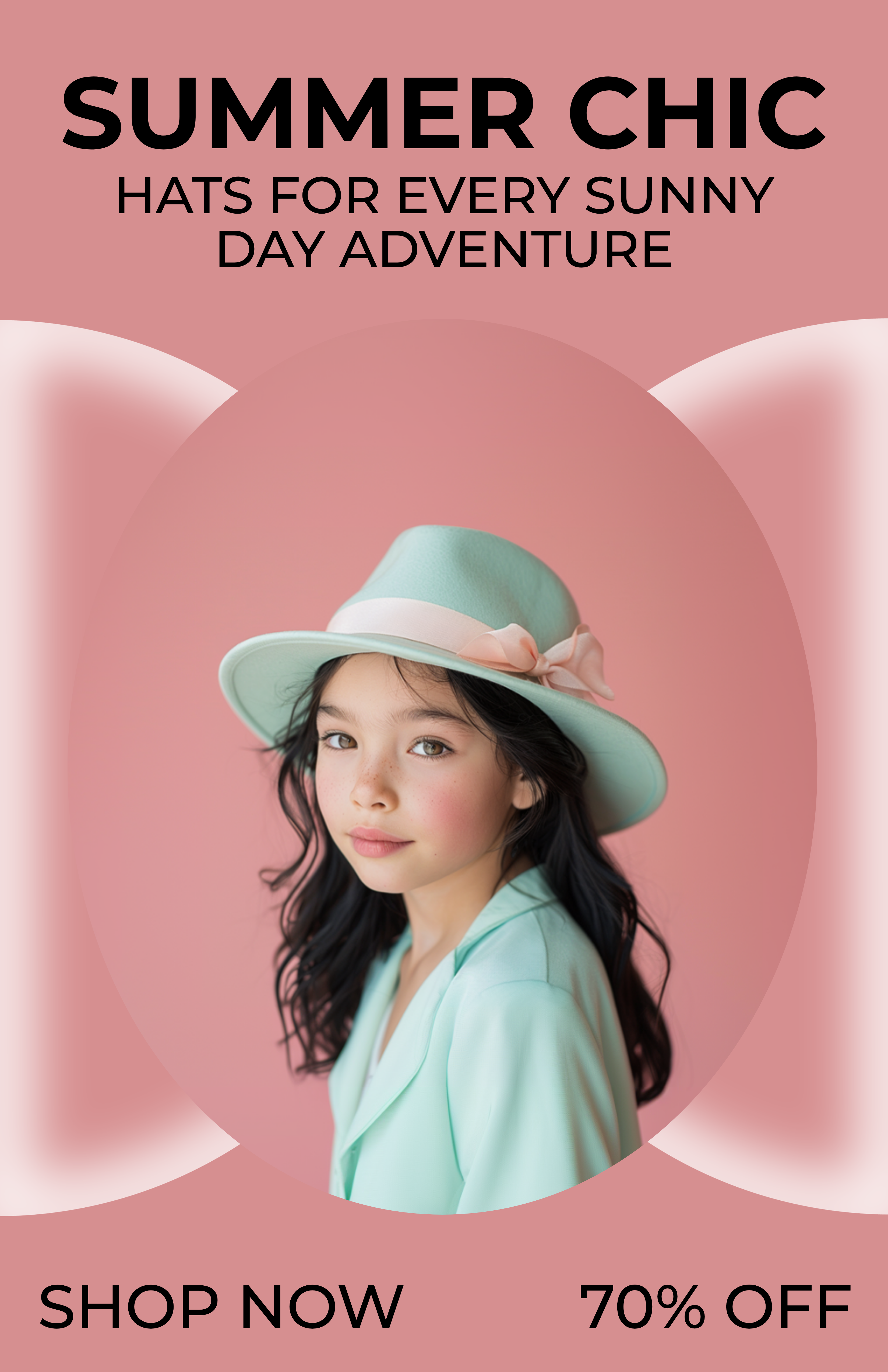 Template Chic Pastel Summer Ad with Mint Highlights