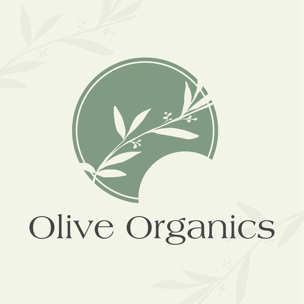 Template Elegant Olive Green Brand Logo Poster