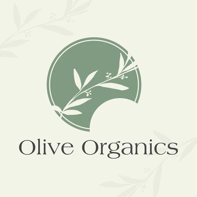 Template Elegant Olive Green Brand Logo Poster