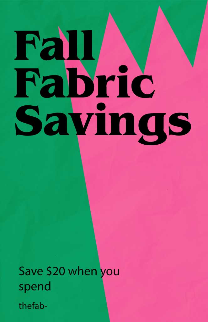 Green and Pink Fall Savings Ad