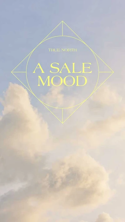 Template Sky Blue Sale Ad Poster with Cloudy Ambiance