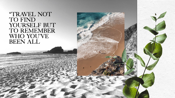 Serene Beach Scene Inspirational Poster Design