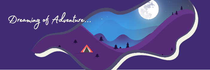 Template Purple Adventure Night Camping Poster