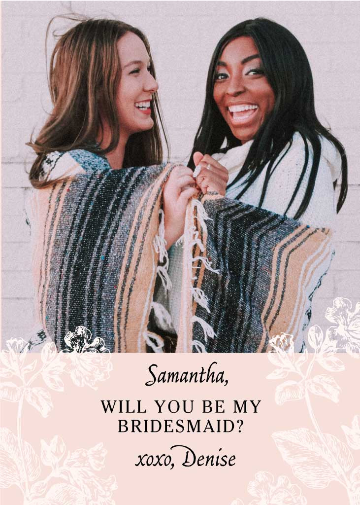 Template Warm Bridesmaid Proposal Post with Pastel Tones