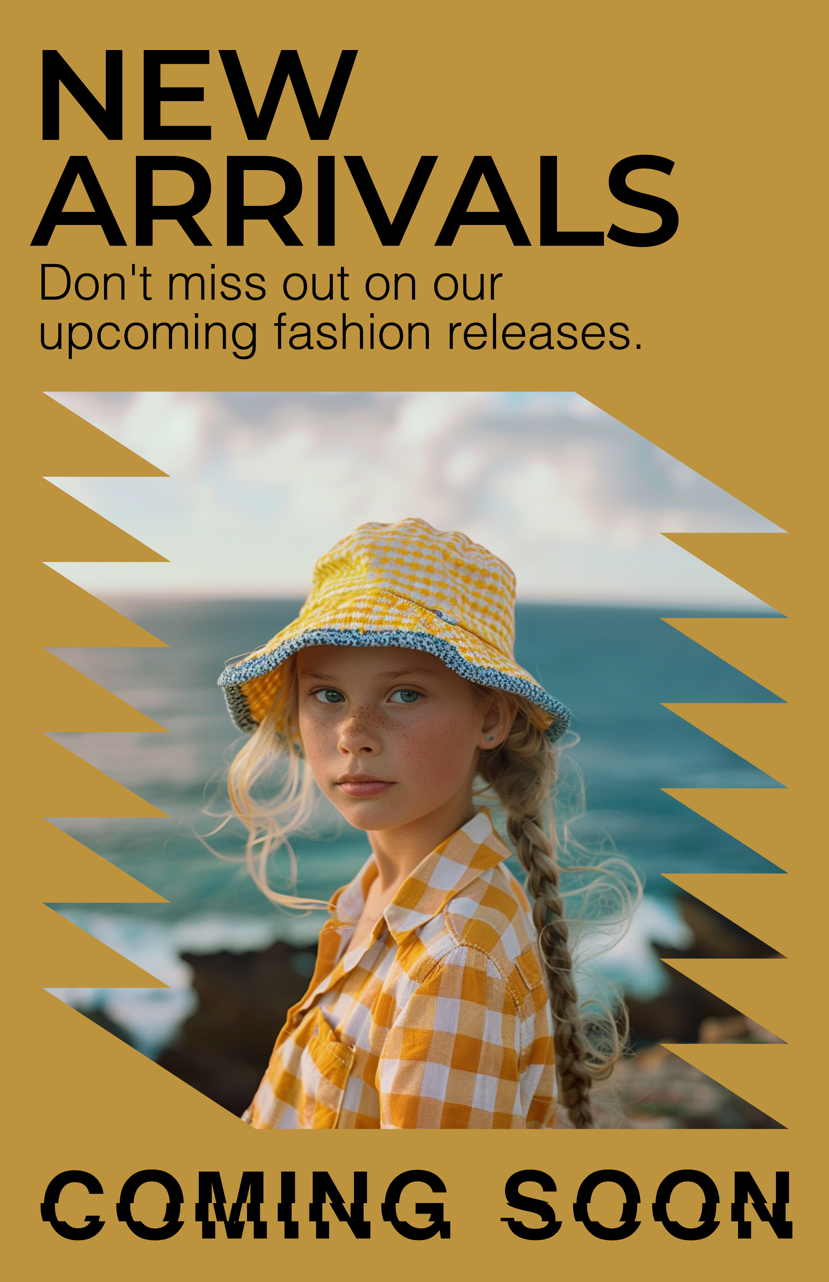 Template Stylish New Arrivals Poster in Yellow