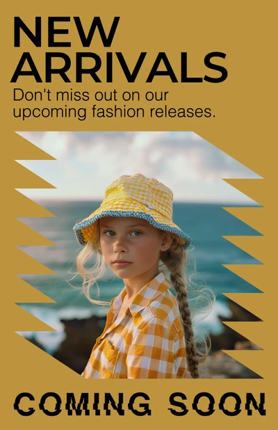 Template Stylish New Arrivals Poster in Yellow