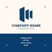 Sleek Navy Blue Business Card Template