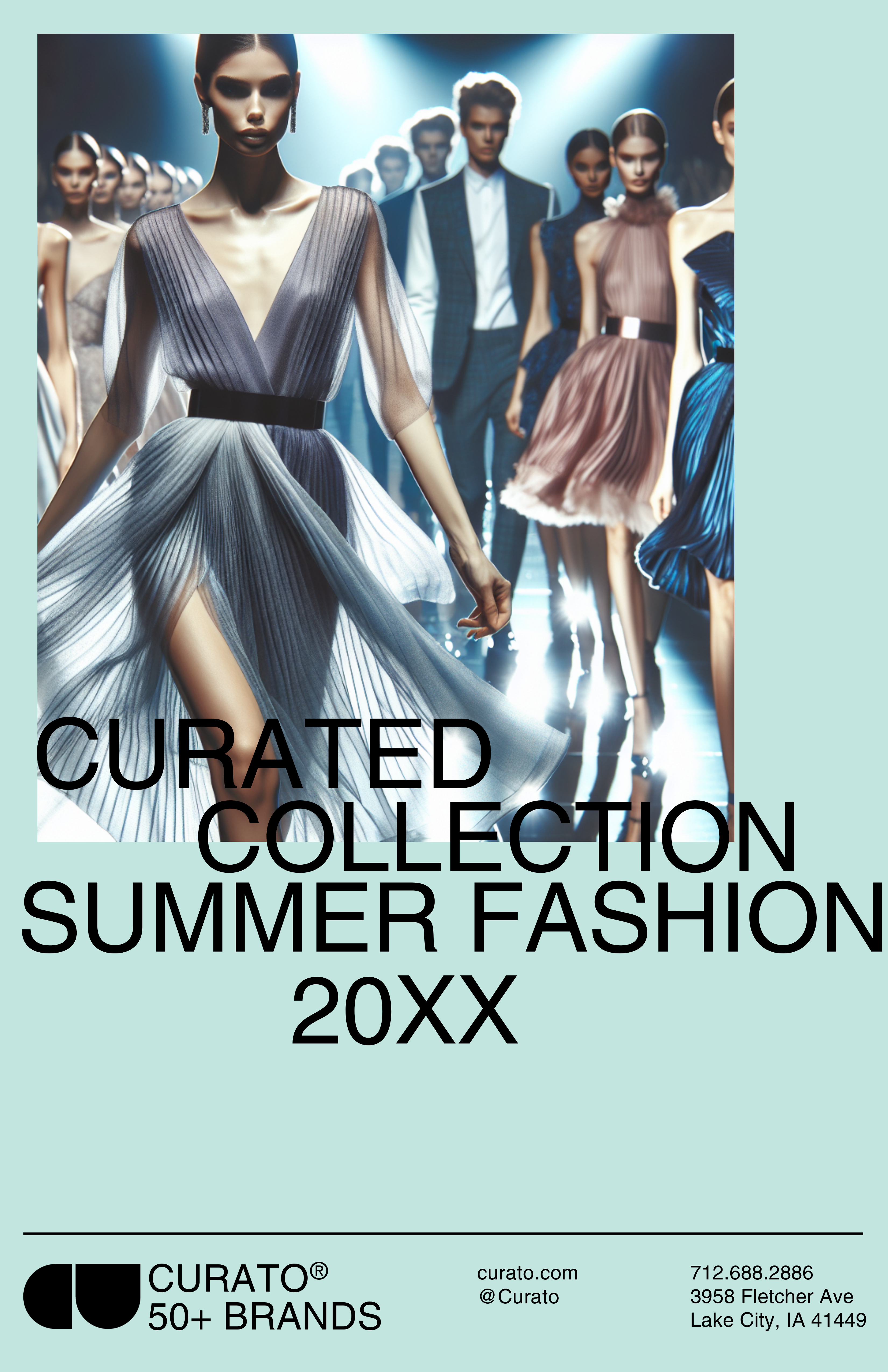 Chic Beige Summer Fashion Poster Design