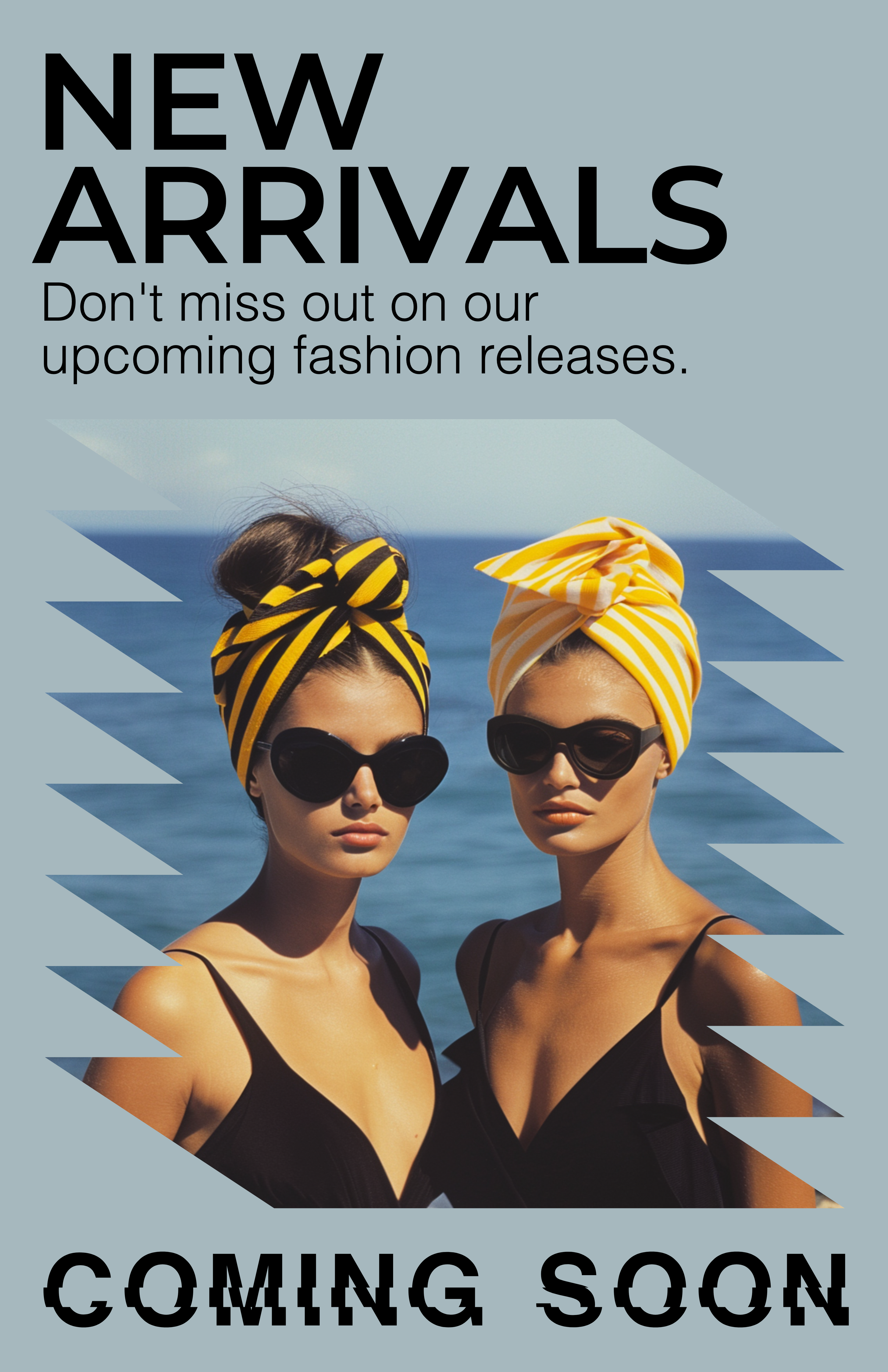 Template Stylish New Arrivals Fashion Poster Blue