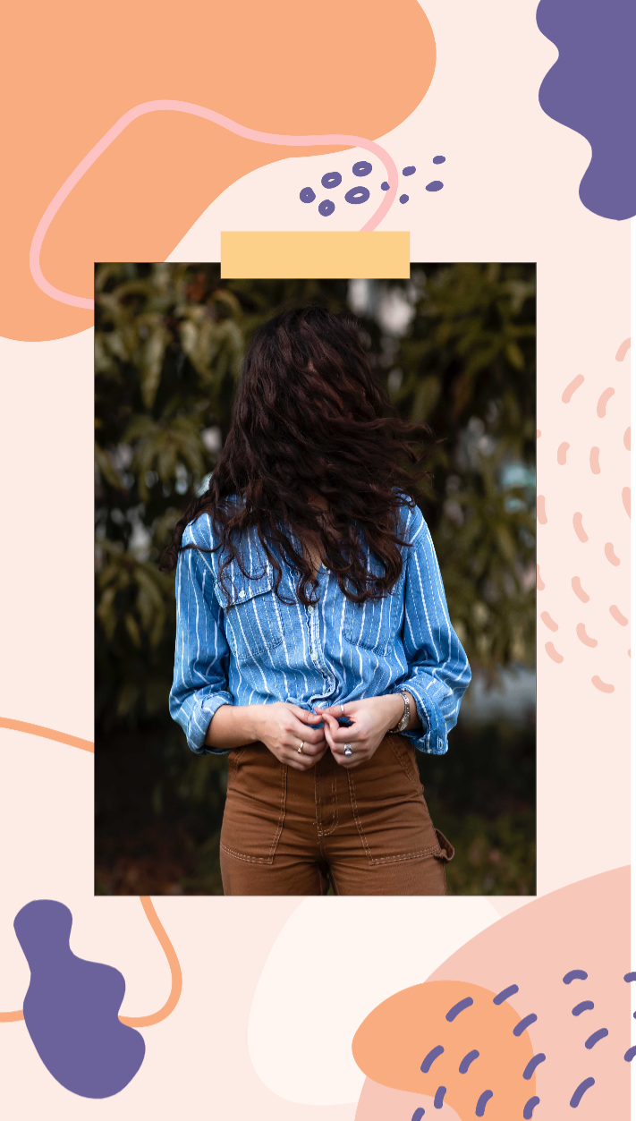 Stylish Social Media Fashion Post Peach Hues