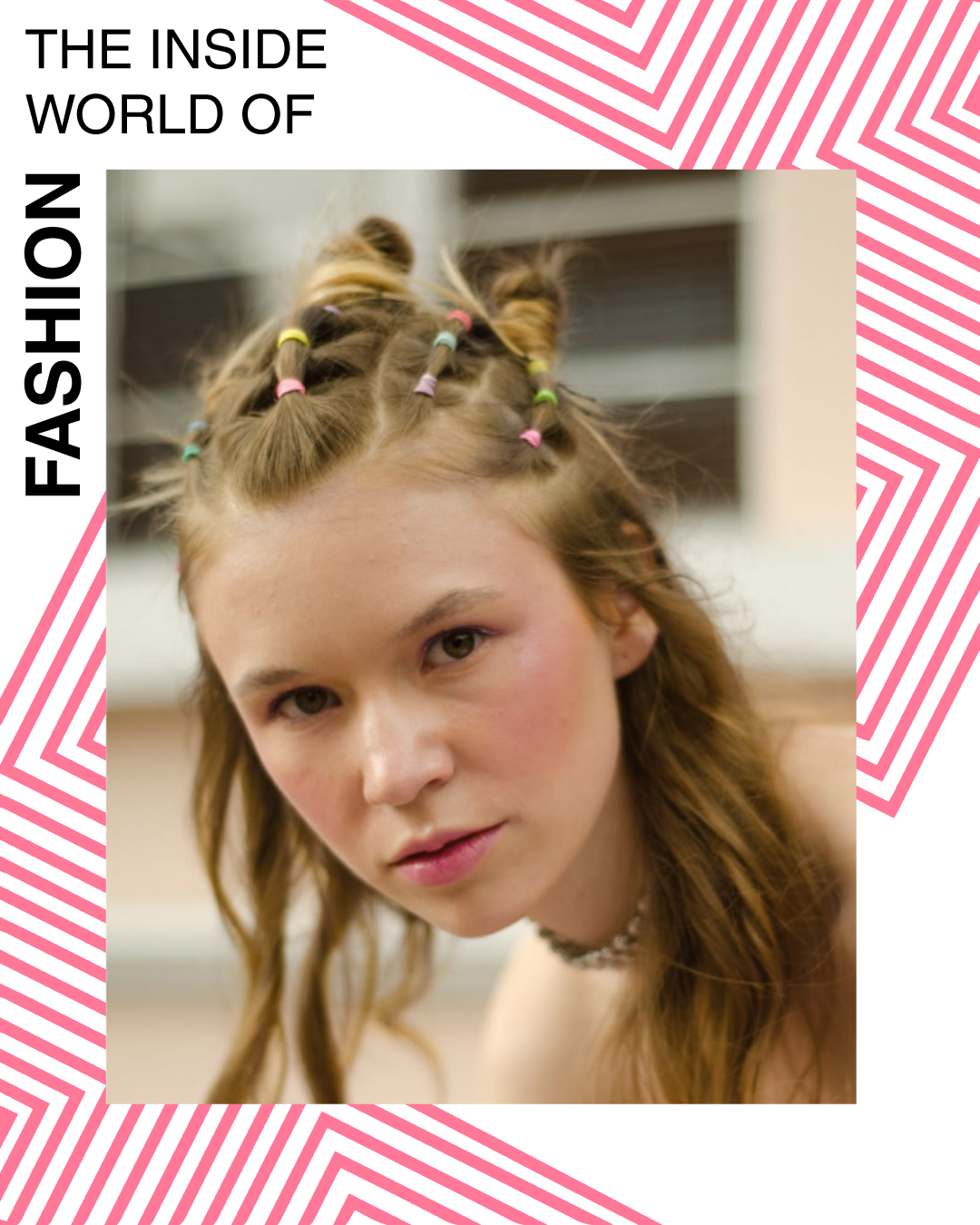 Template Chic Pink Stripes Fashion Post Template