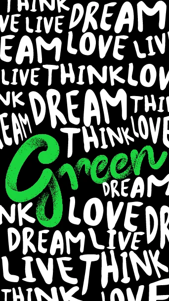 Template Green and White Inspirational Quote Poster