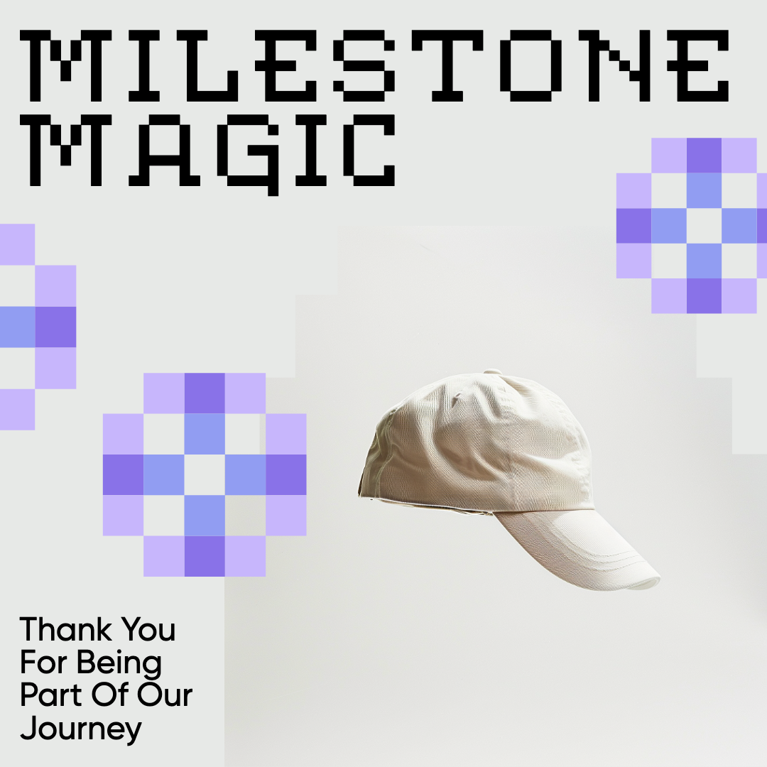 Milestone Magic White Instagram Post Template