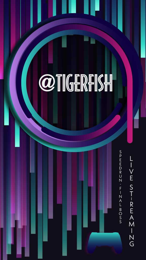 Template Vibrant Game Streaming Poster Template in Purple