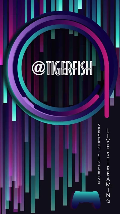 Template Vibrant Game Streaming Poster Template in Purple