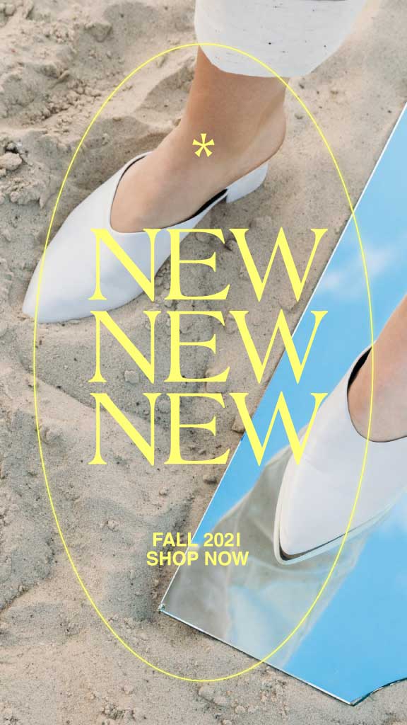 Chic Sand White Shoe Sale Poster Design