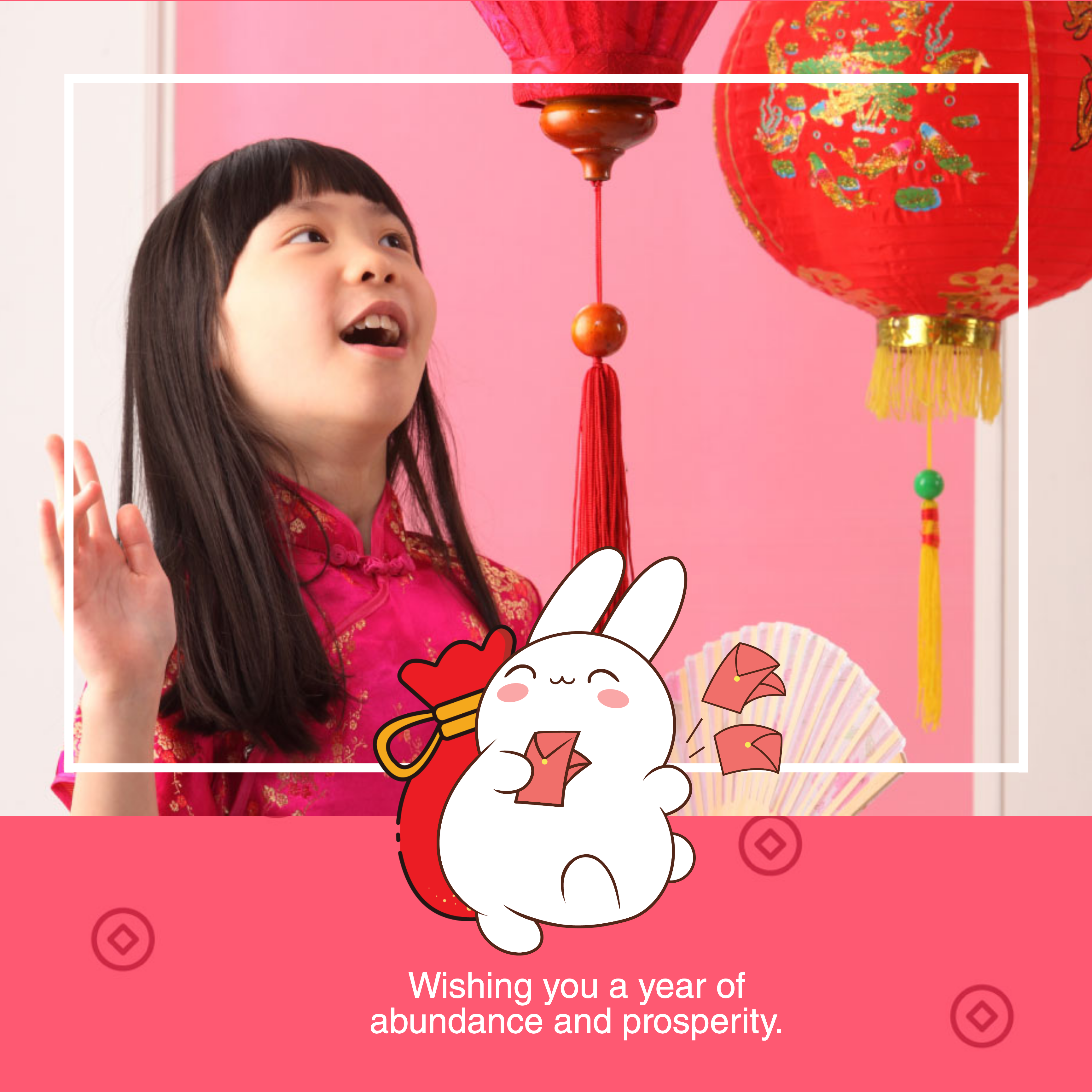 Vibrant Red Lunar New Year Ad Template