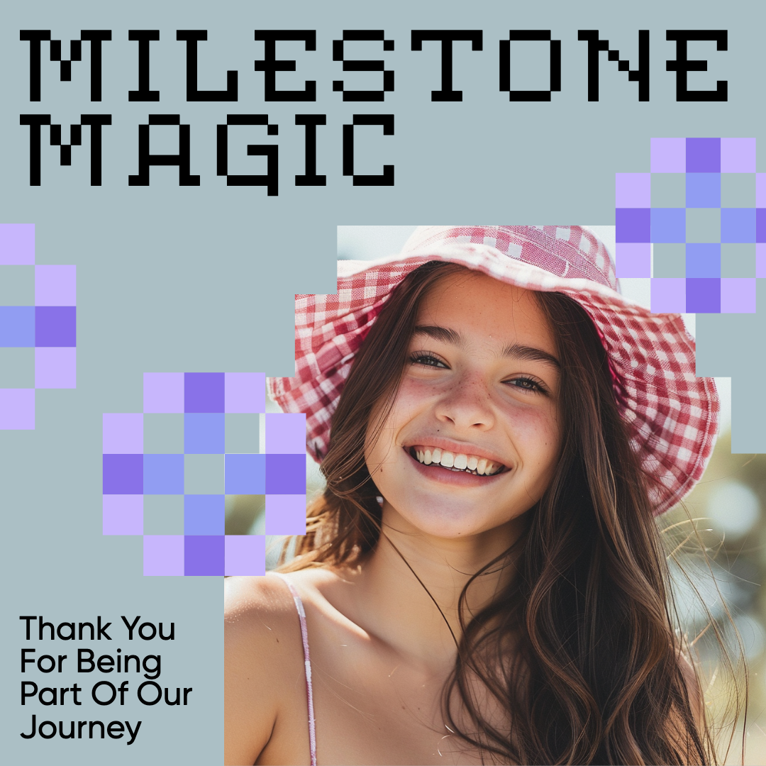 Celebrate Milestones Bright Blue Instagram Post