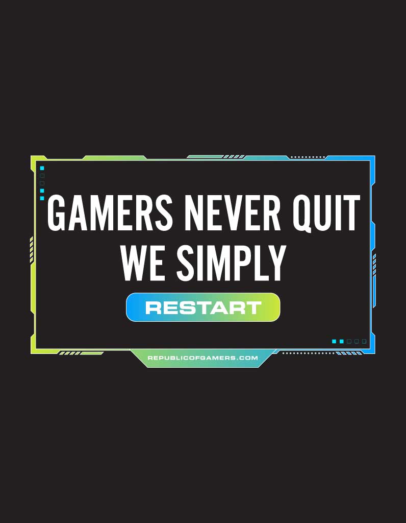 Energetic Gamers Restart Motivational Poster Design