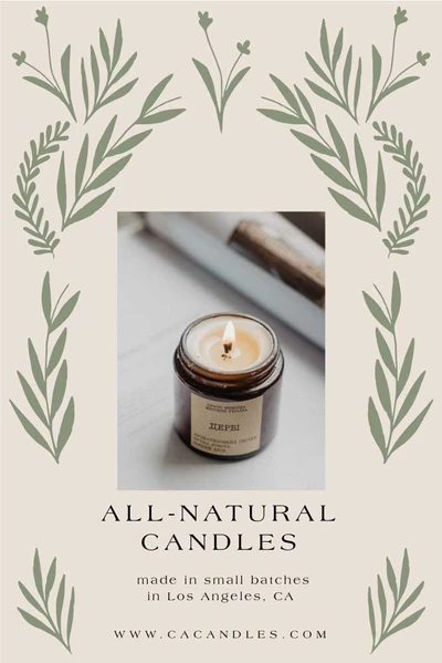 Template Elegant Beige Handcrafted Candle Poster Design