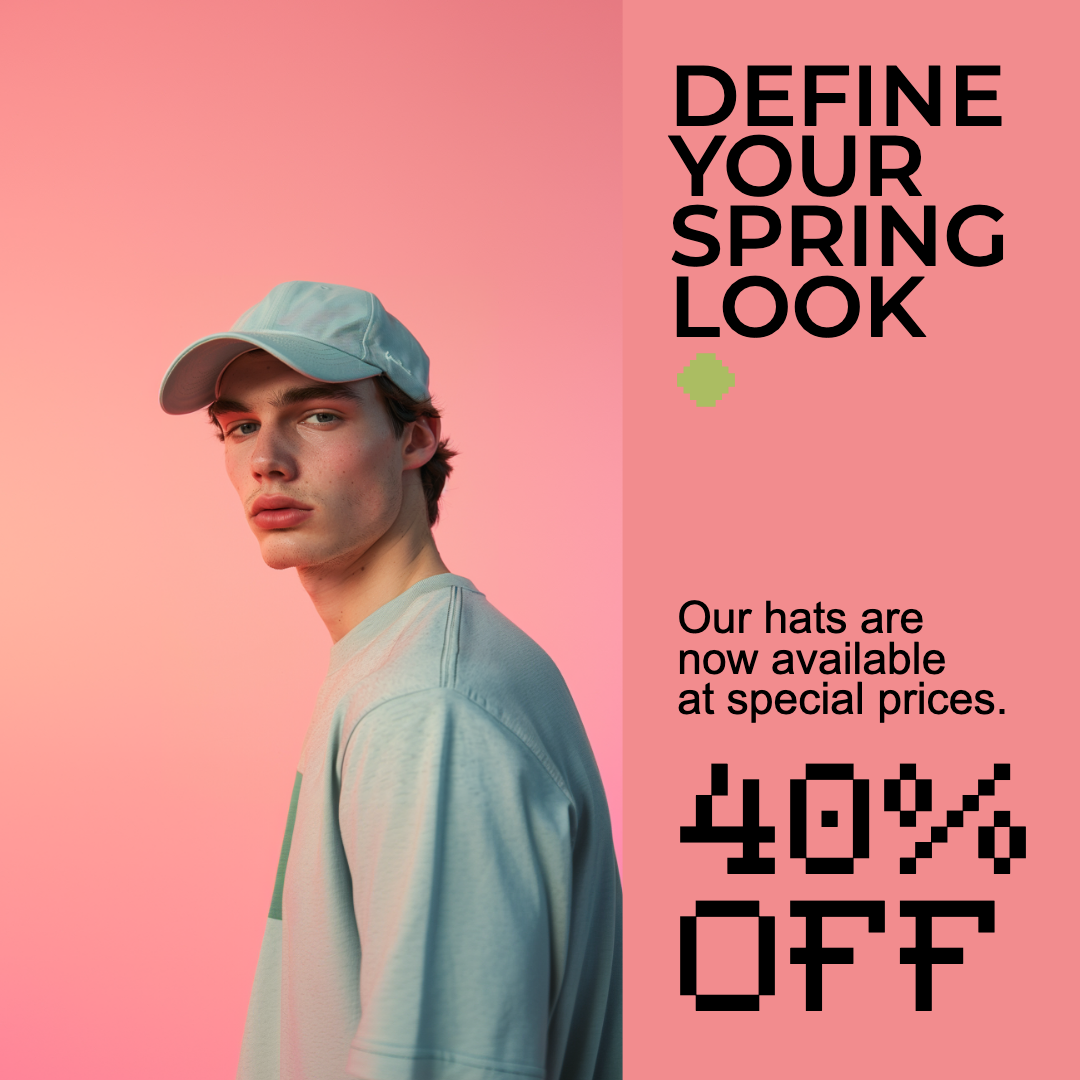 Template Chic Instagram Square Ad in Pink Hue