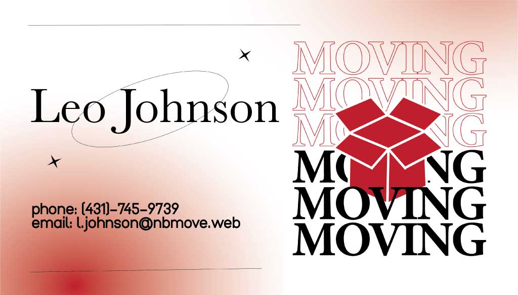 Elegant Moving Company Business Card Design