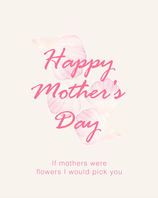 Charming Pink Mother's Day Greeting Post