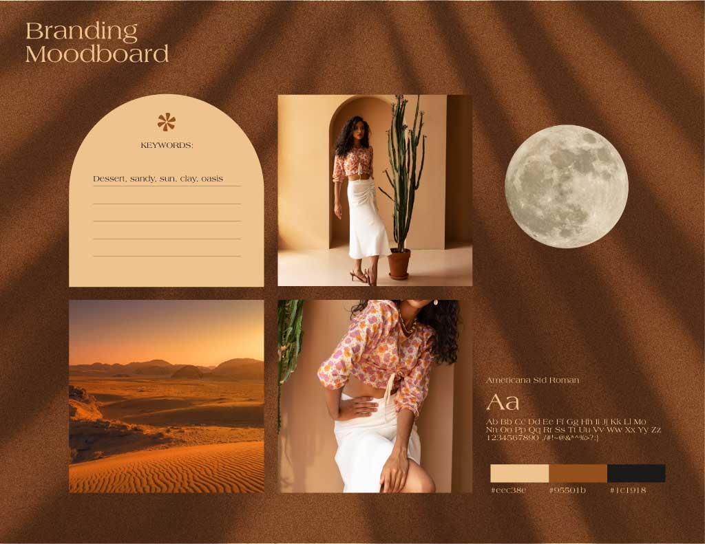 Earthy Tones Branding Moodboard Template