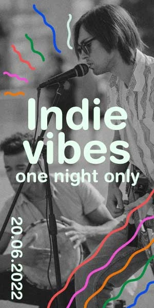Template Indie Vibes Concert Poster in Monochrome