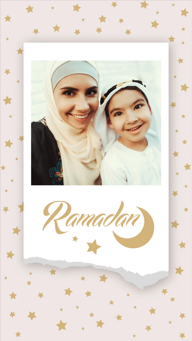 Ramadan Greetings Pink Gold Social Media Post