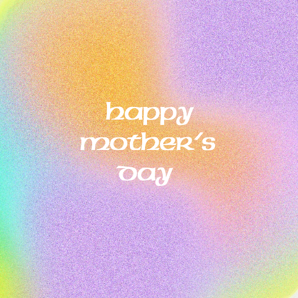 Cheerful Mother's Day Post with Purple Hues