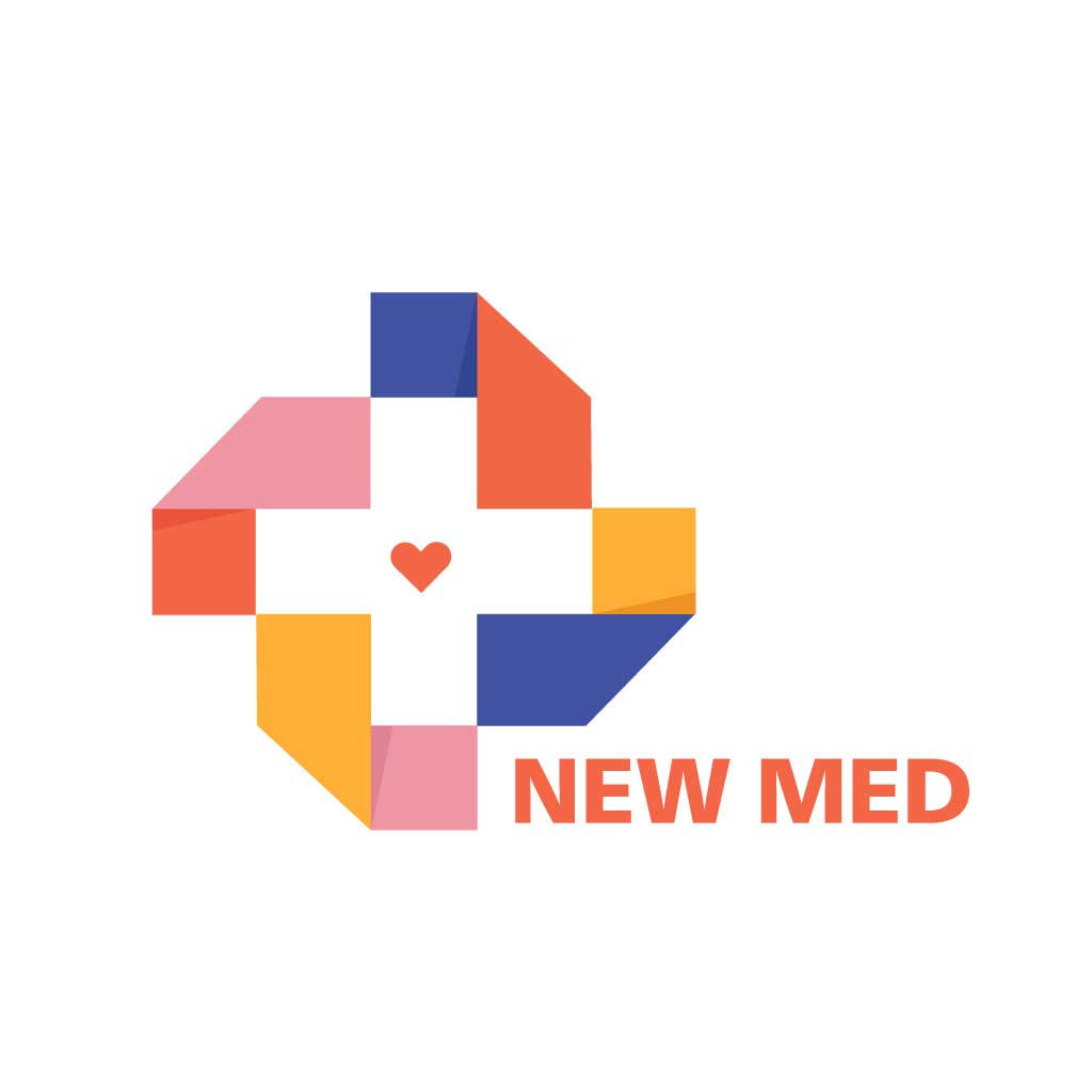 Modern Healthcare Logo Orange Blue Template