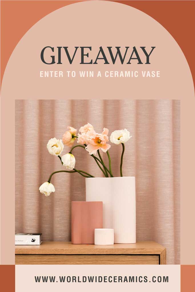 Elegant Peach Giveaway Poster Design