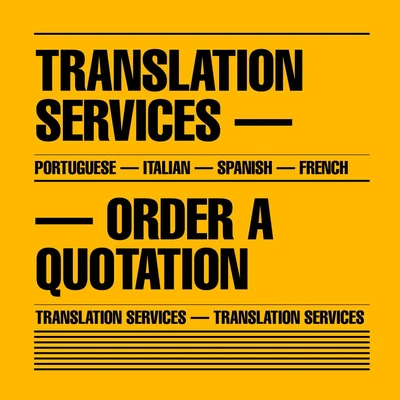 Template Sleek Black and Yellow Translation Services Poster