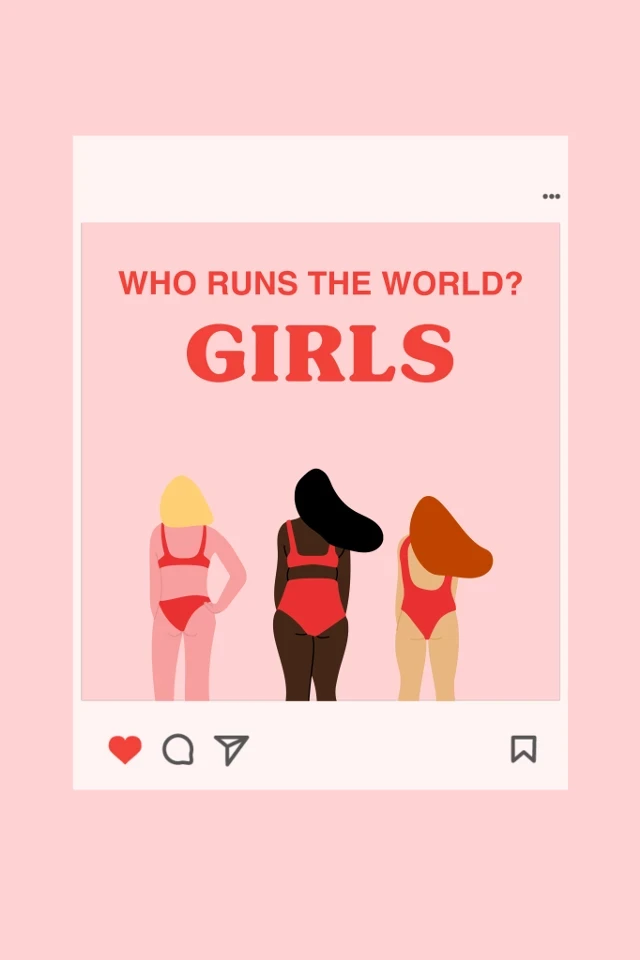 Template Empowering Pink Social Media Post Template